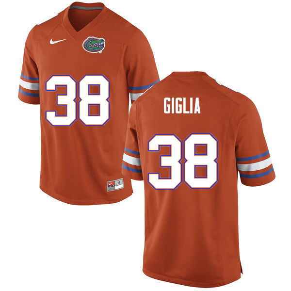 Men #38 Anthony Giglia Florida Gators College Football Jerseys Sale-Orange